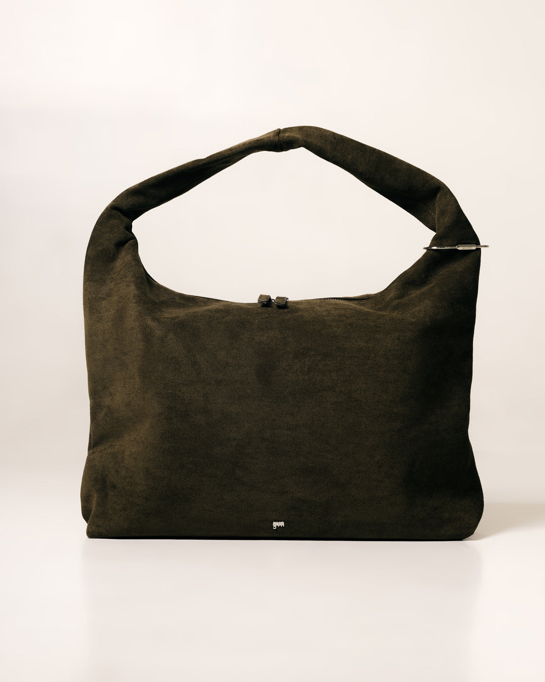 Large Hobo Bag in Suede Moss