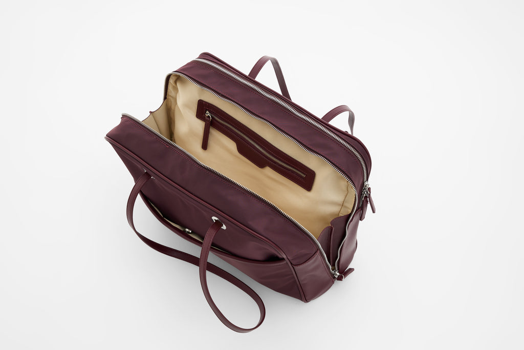 Large Nylon Bowler Bag in Charcoal