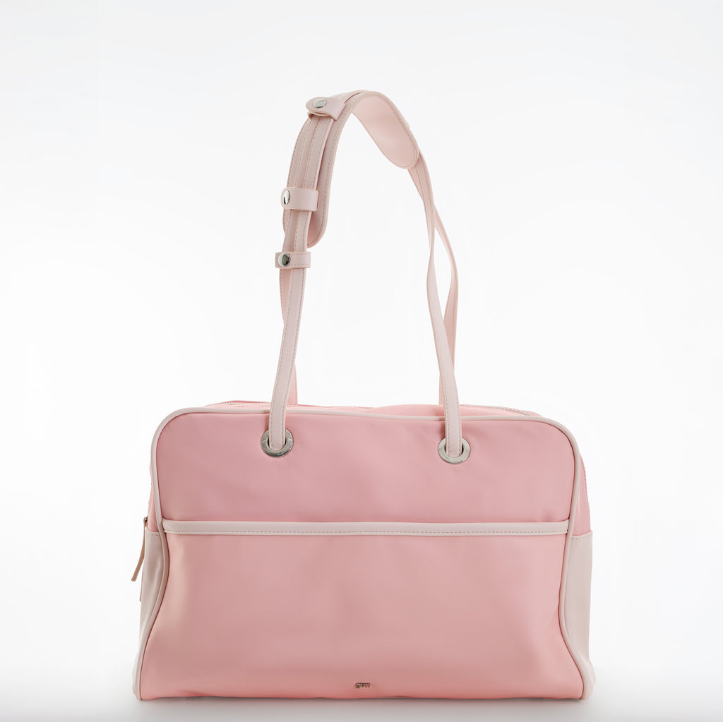 Large Nylon Bowler Bag in Petal