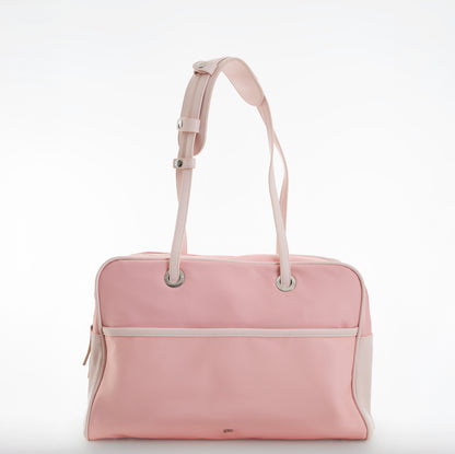 [ON HAND] Large Nylon Bowler Bag in Petal