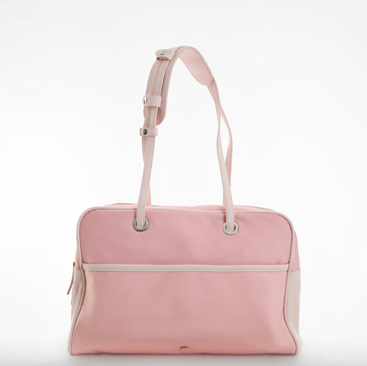 [ON HAND] Large Nylon Bowler Bag in Petal