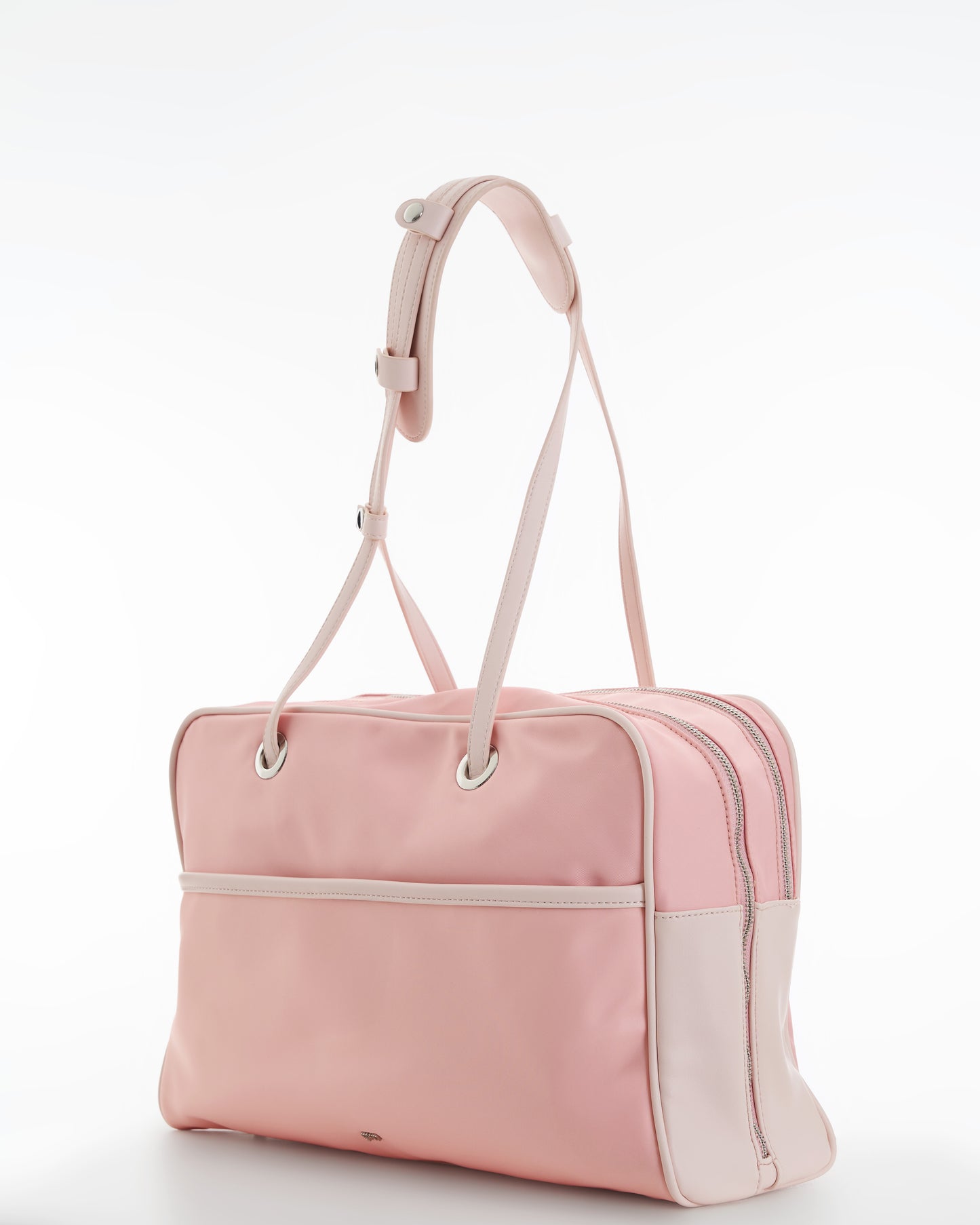 [ON HAND] Large Nylon Bowler Bag in Petal