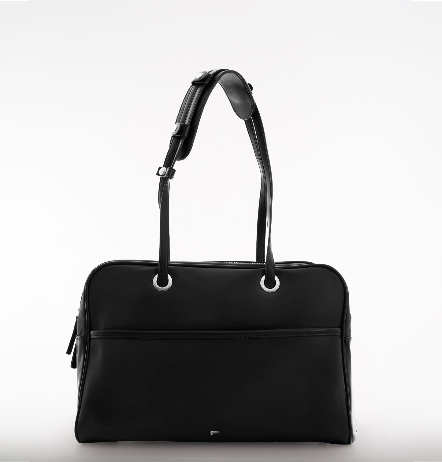 [ON HAND] Large Nylon Bowler Bag in Charcoal