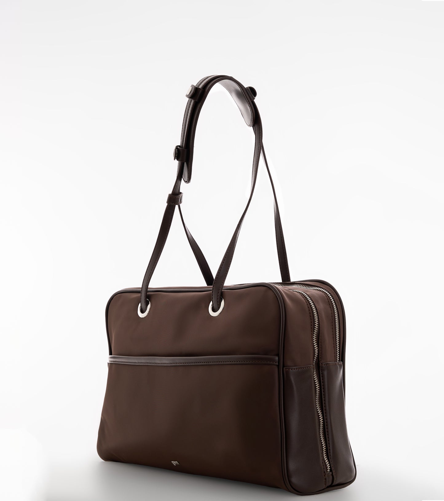 [ON HAND] Large Nylon Bowler Bag in Espresso