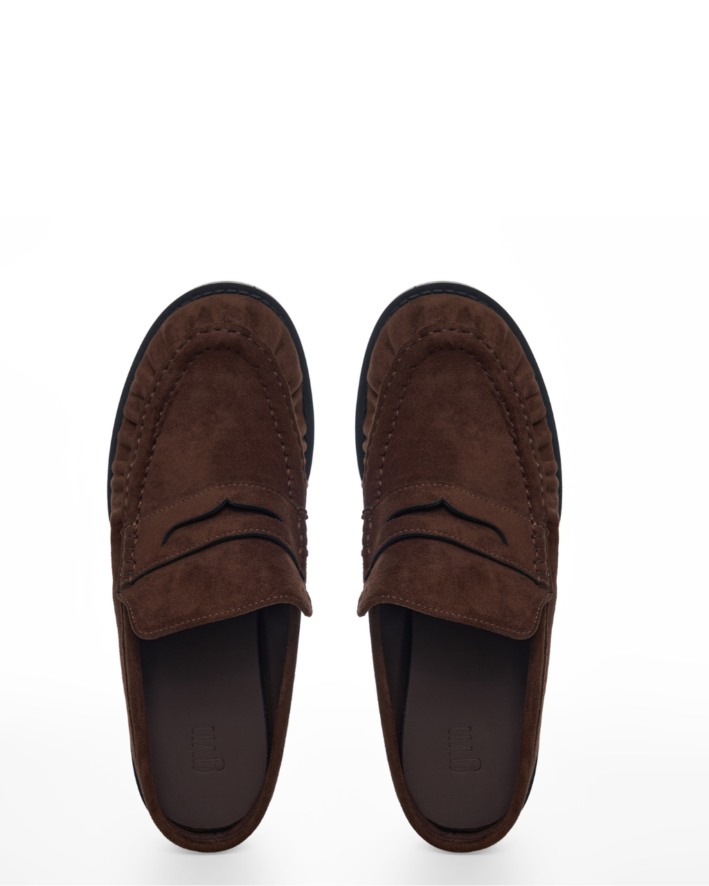 Loafer Mules in Suede Cocoa