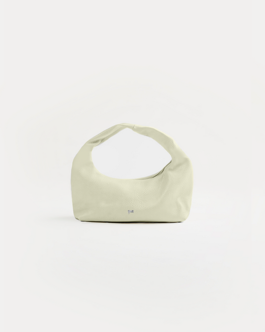 [ON HAND] Mini Hobo Bag in Eggshell (Heavy Pebbled)