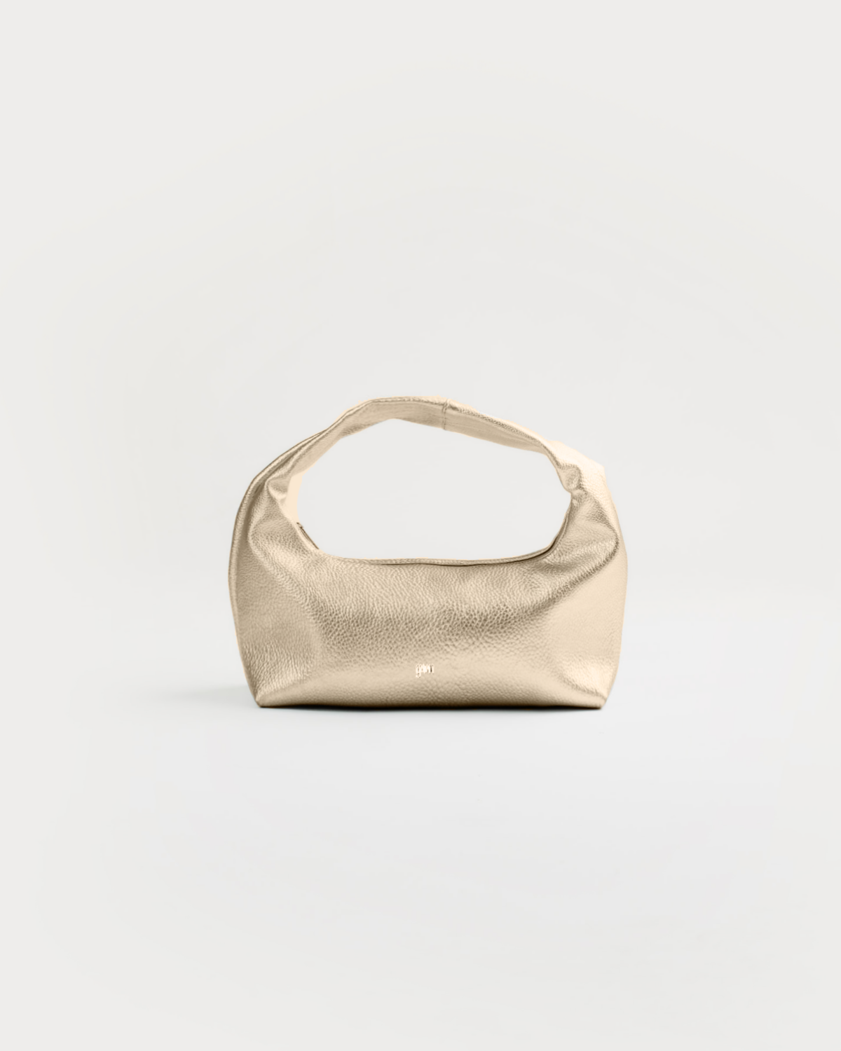 Mini Hobo Bag in Gold (Heavy Pebbled)
