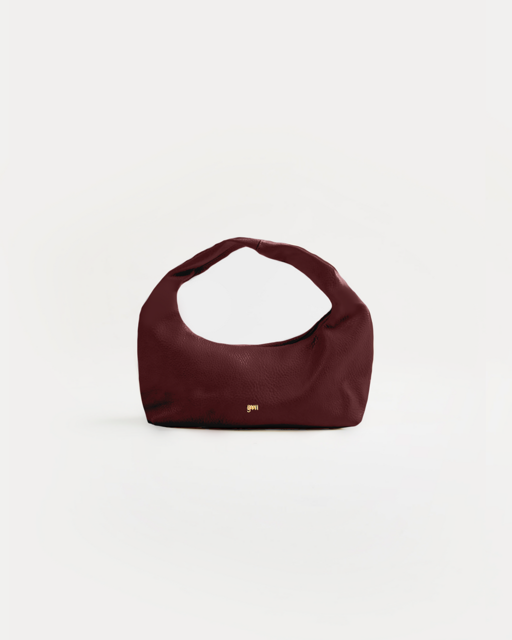 Mini Hobo Bag in Oxblood (Light Pebbled)