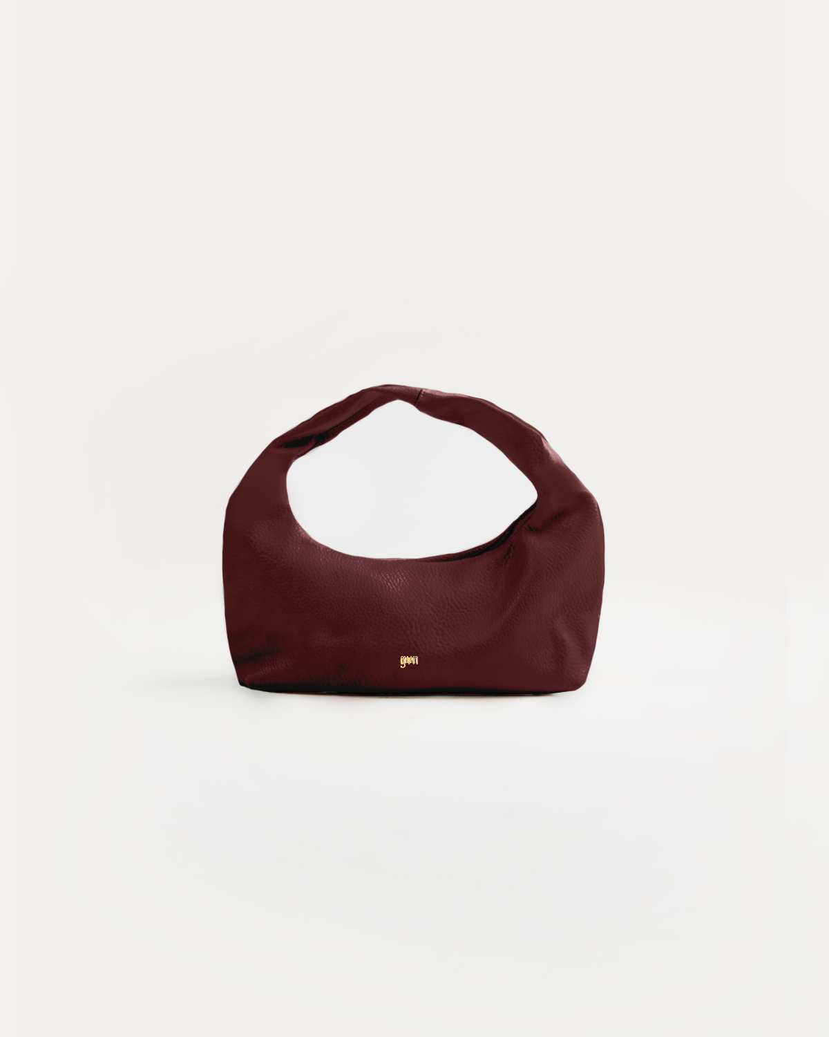 Mini Hobo Bag in Oxblood (Light Pebbled)