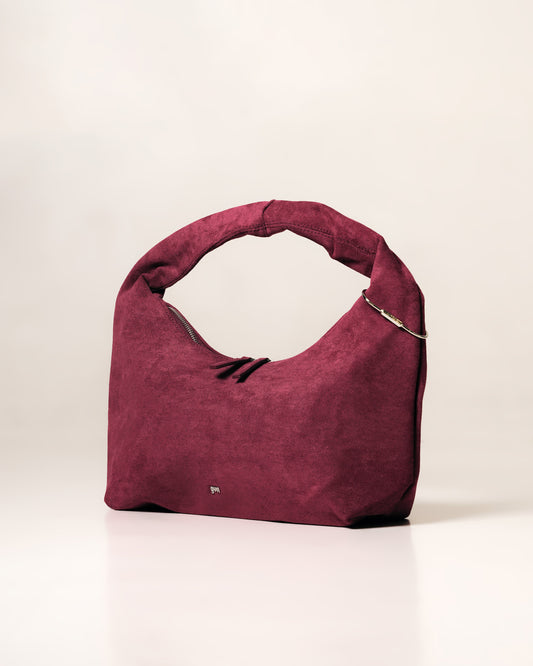 [PRE-ORDER] Medium Hobo Bag in Suede Burgundy