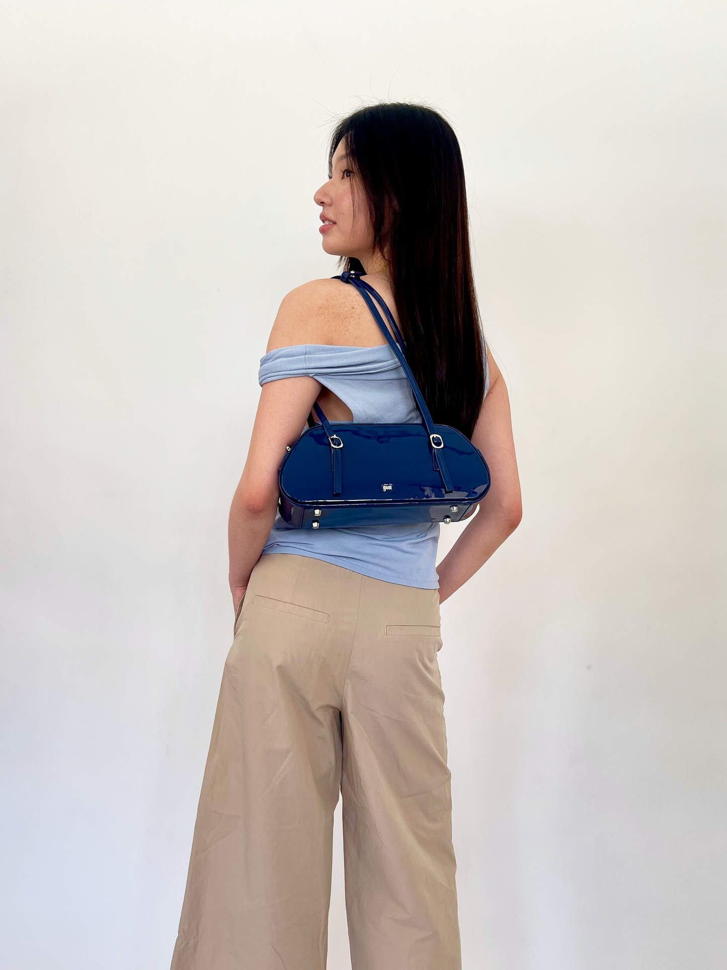 [ON HAND] Baguette Bag in Navy (Patent)