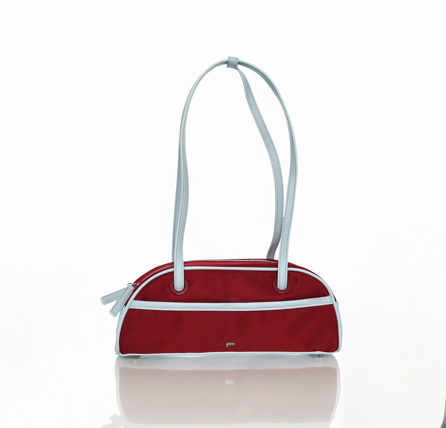 [ON HAND] Small Nylon Bowler Bag in Currant