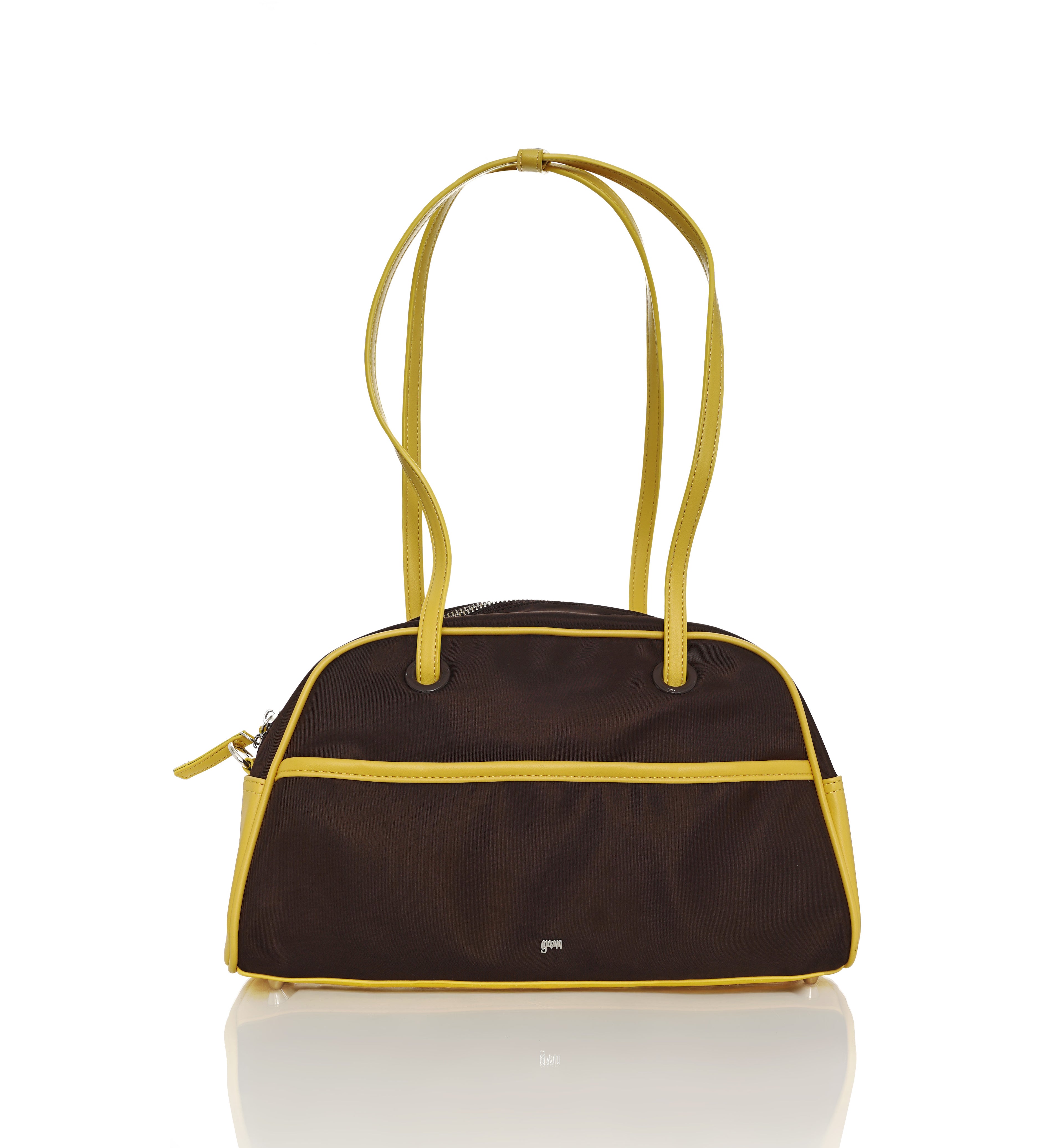 Medium Nylon Bowler Bag in Honeycomb