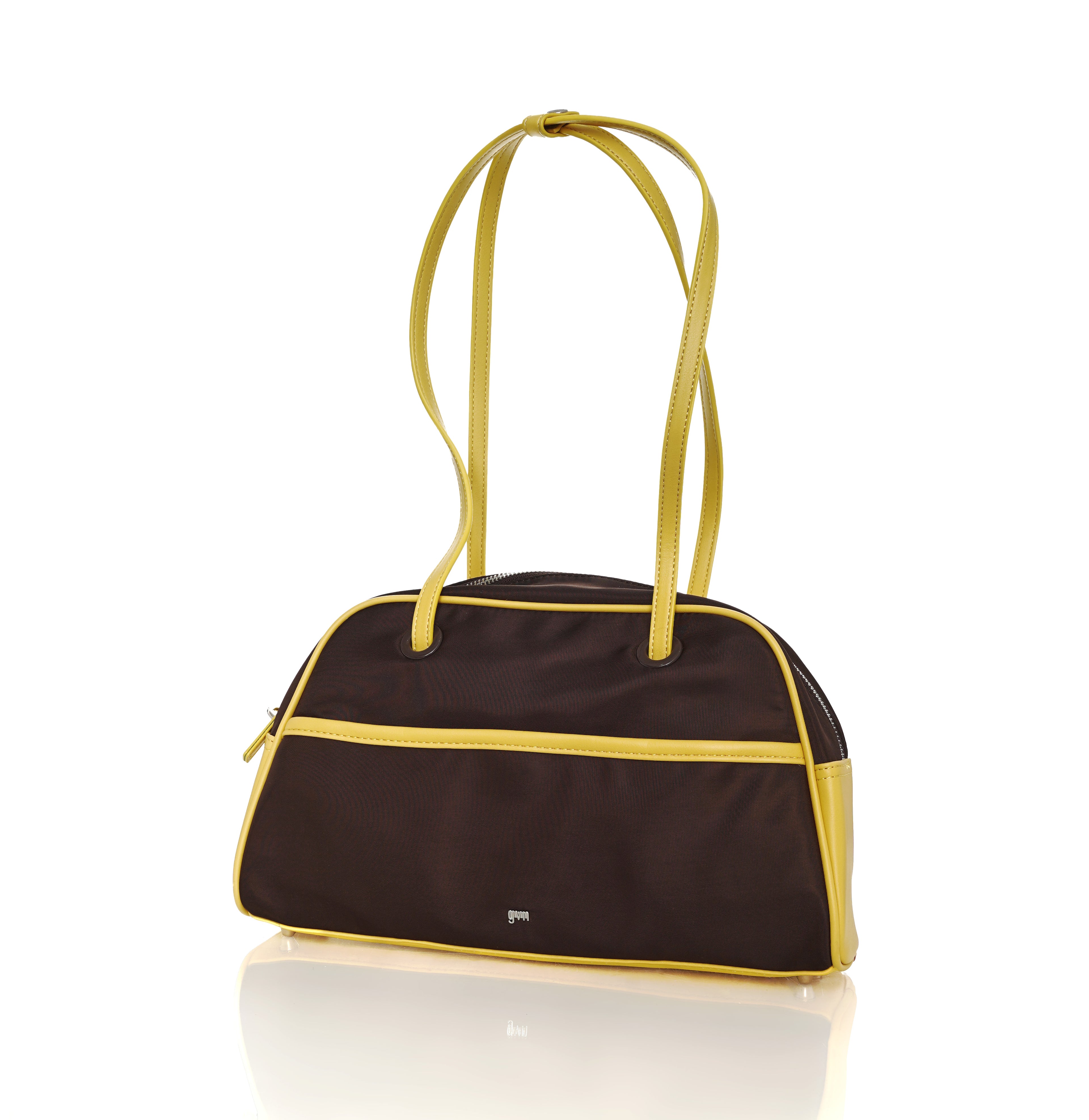 Medium Nylon Bowler Bag in Honeycomb