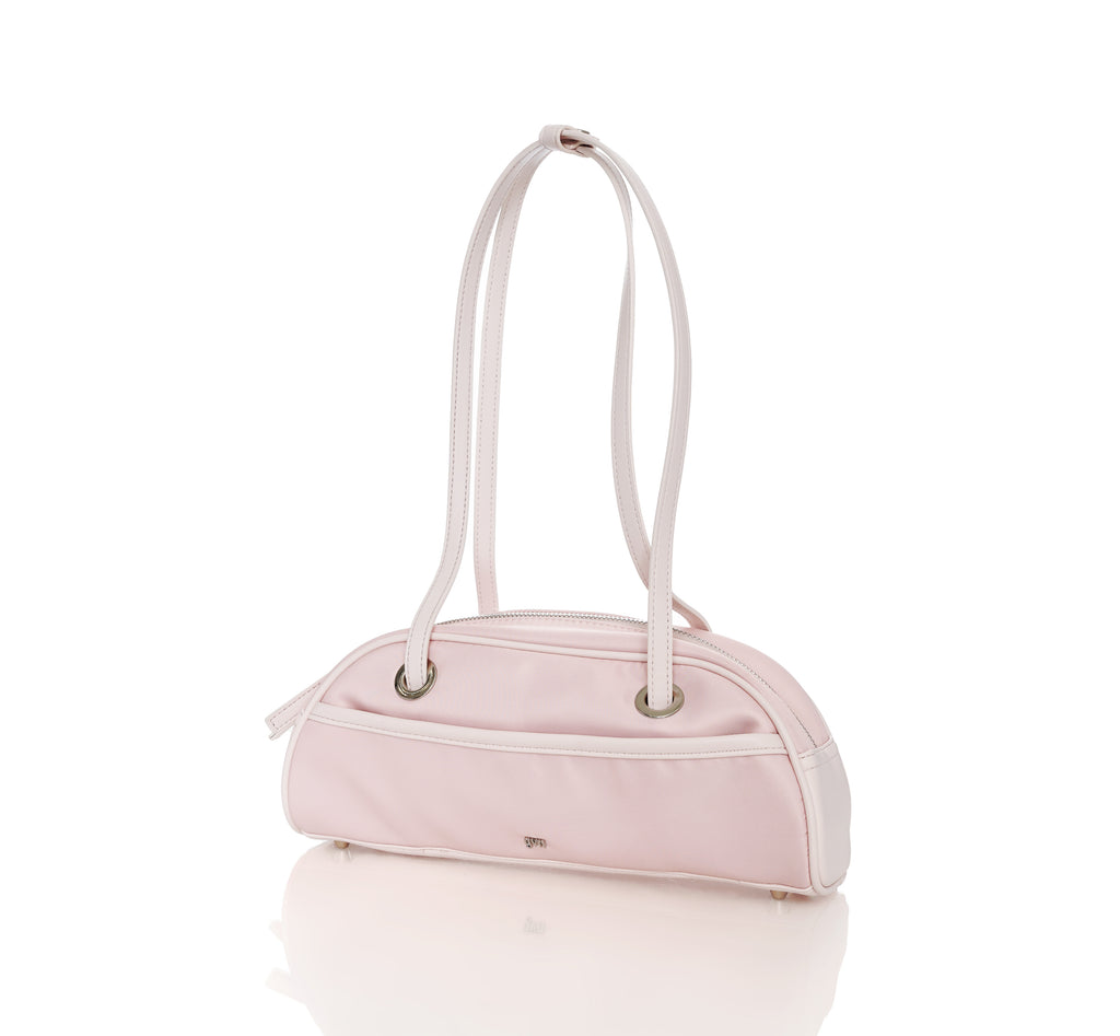 Small Nylon Bowler Bag in Petal