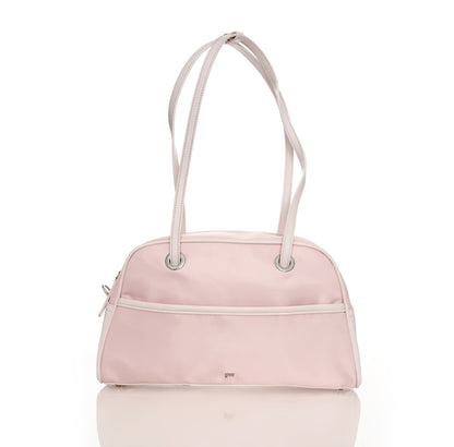 [ON HAND] Medium Nylon Bowler Bag in Petal