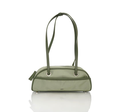 [ON HAND] Small Nylon Bowler Bag in Pistachio