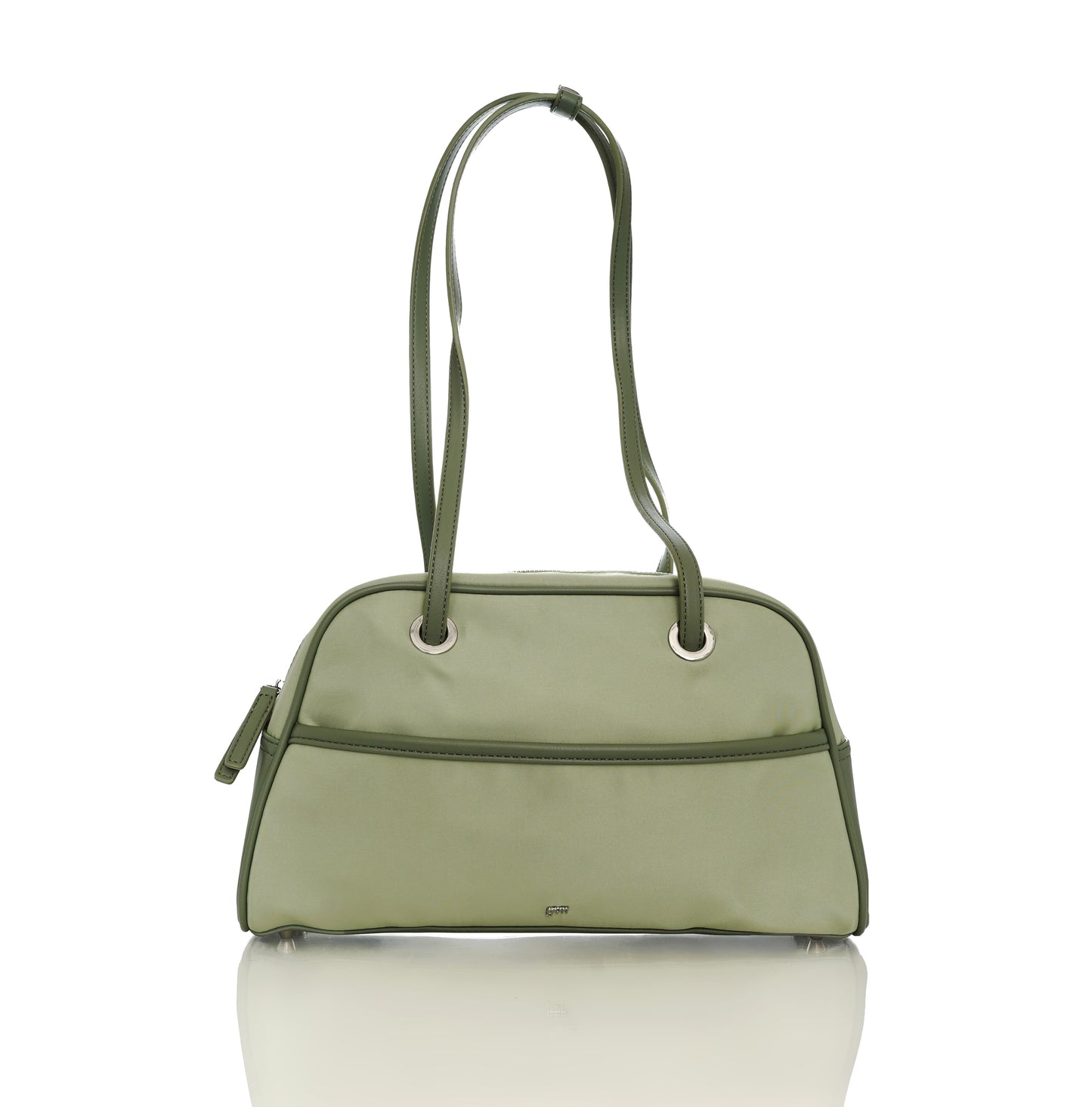 [ON HAND] Medium Nylon Bowler Bag in Pistachio