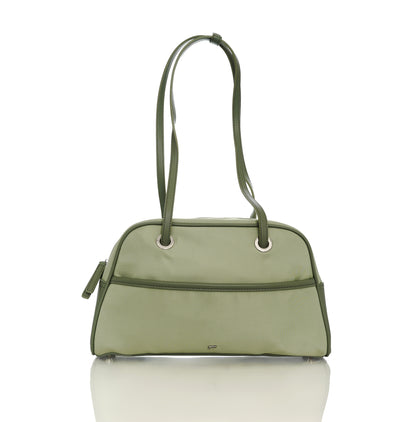 [ON HAND] Medium Nylon Bowler Bag in Pistachio