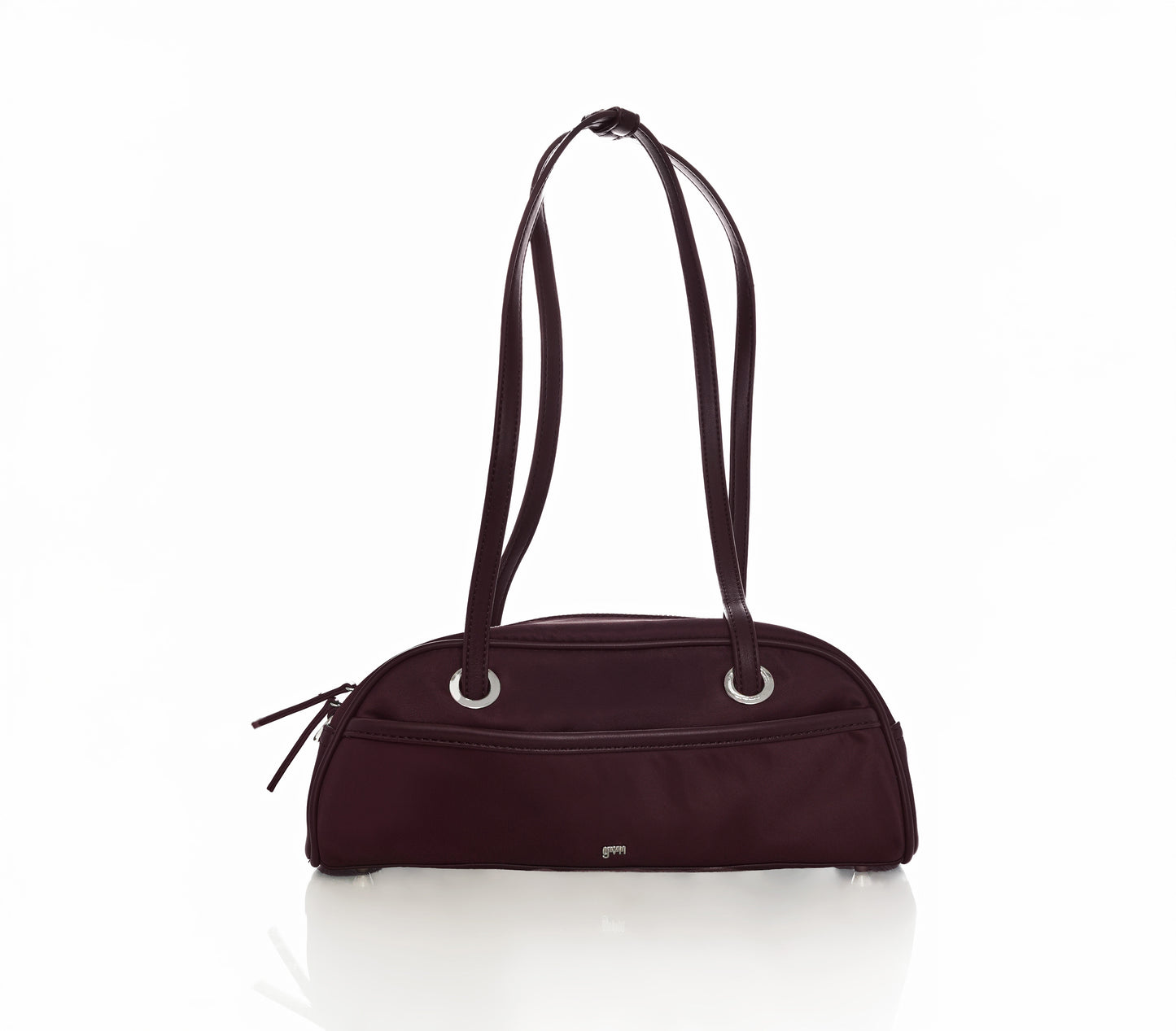 [ON HAND] Small Nylon Bowler Bag in Oxblood