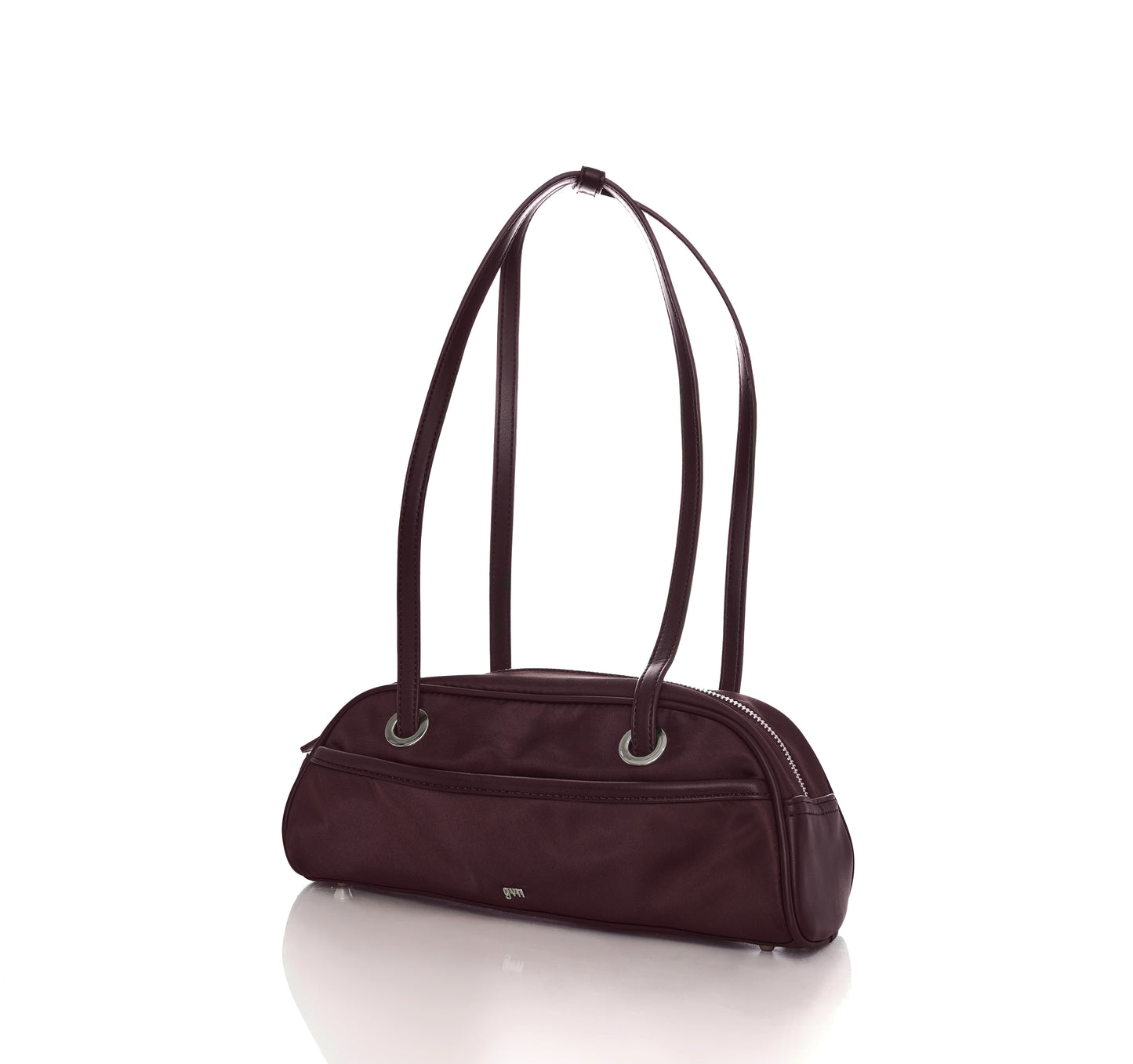 [ON HAND] Small Nylon Bowler Bag in Oxblood