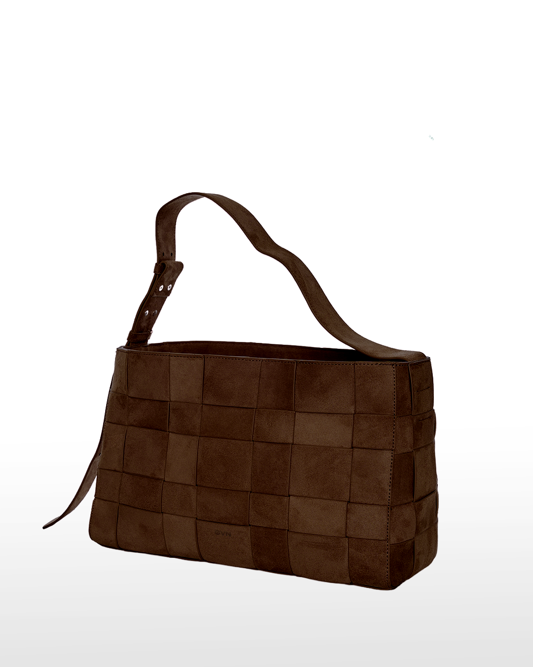 Large Woven Frame Bag in Suede Cocoa (2.0)