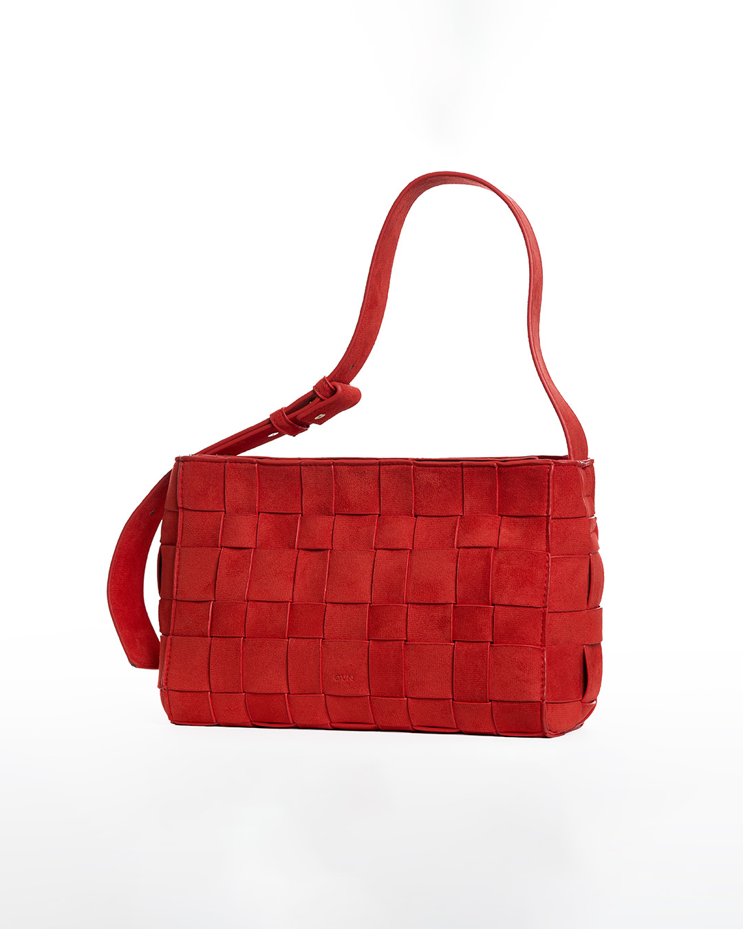Medium Woven Frame Bag in Suede Poppy (2.0)