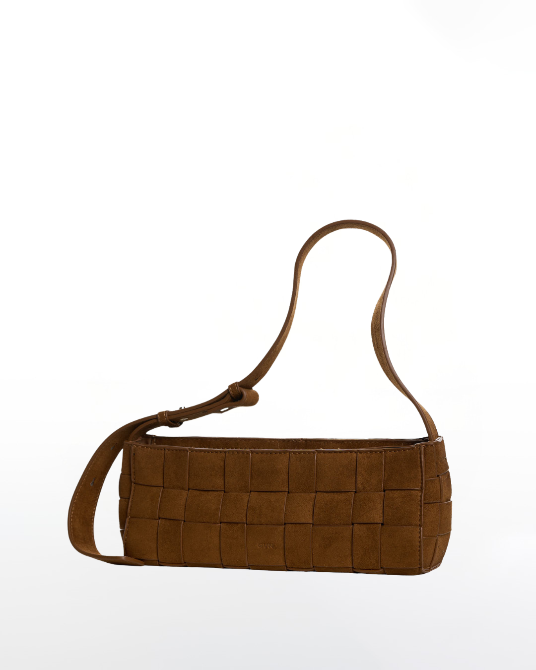 Small Woven Frame Bag in Suede Biscuit (2.0)