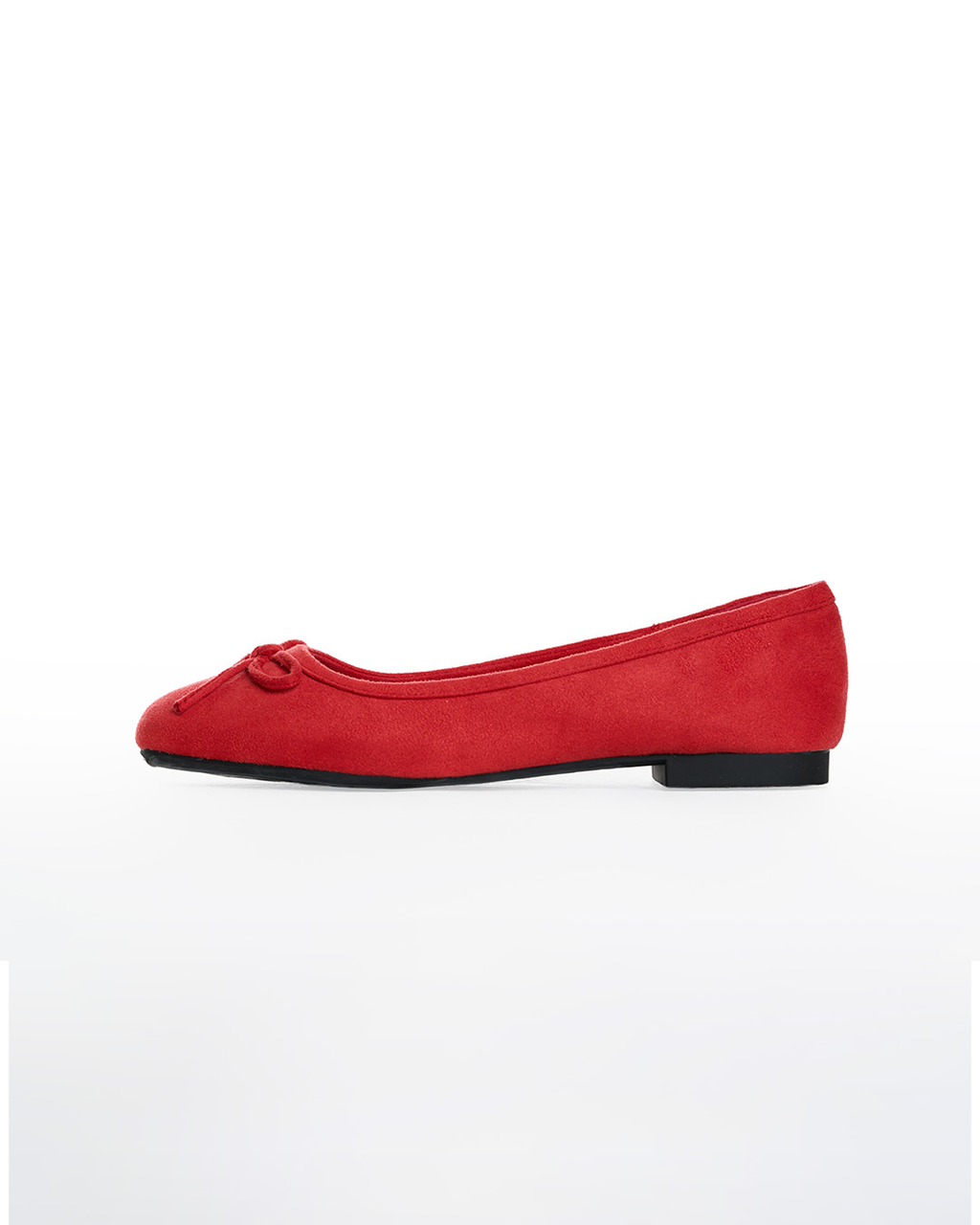 Ballet Flats in Suede Poppy