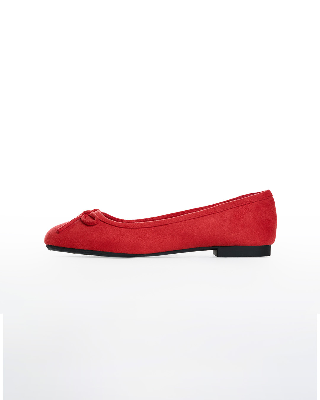 Ballet Flats in Suede Poppy