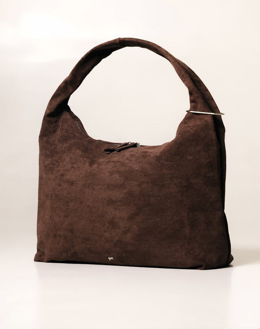 [PRE-ORDER] Large Hobo Bag in Suede Cocoa