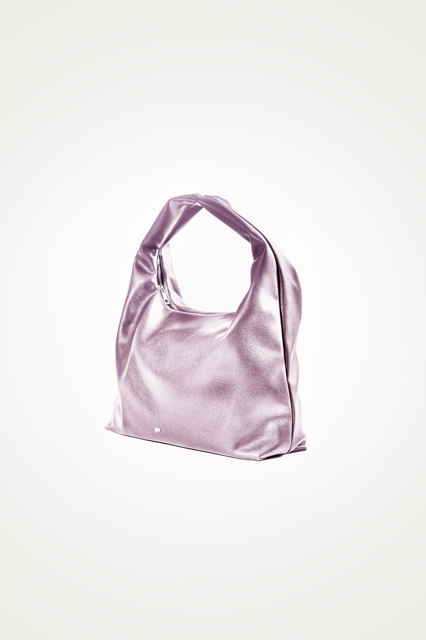 [ON HAND] Large Hobo Bag in Metallic Pink (Heavy Pebbled)