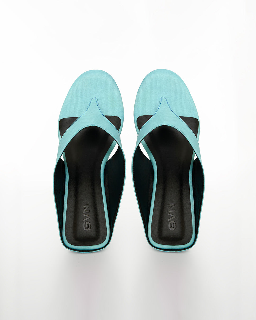Slip Wedge in Satin Aqua