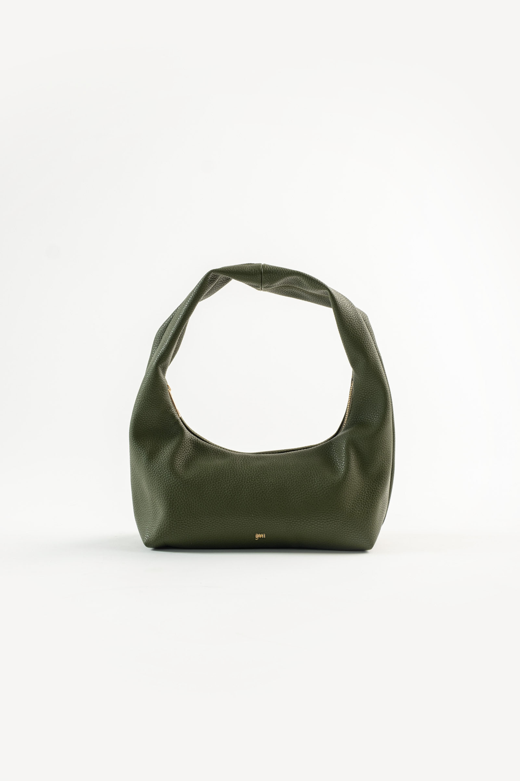 Small Hobo Bag in Moss (Heavy Pebbled)