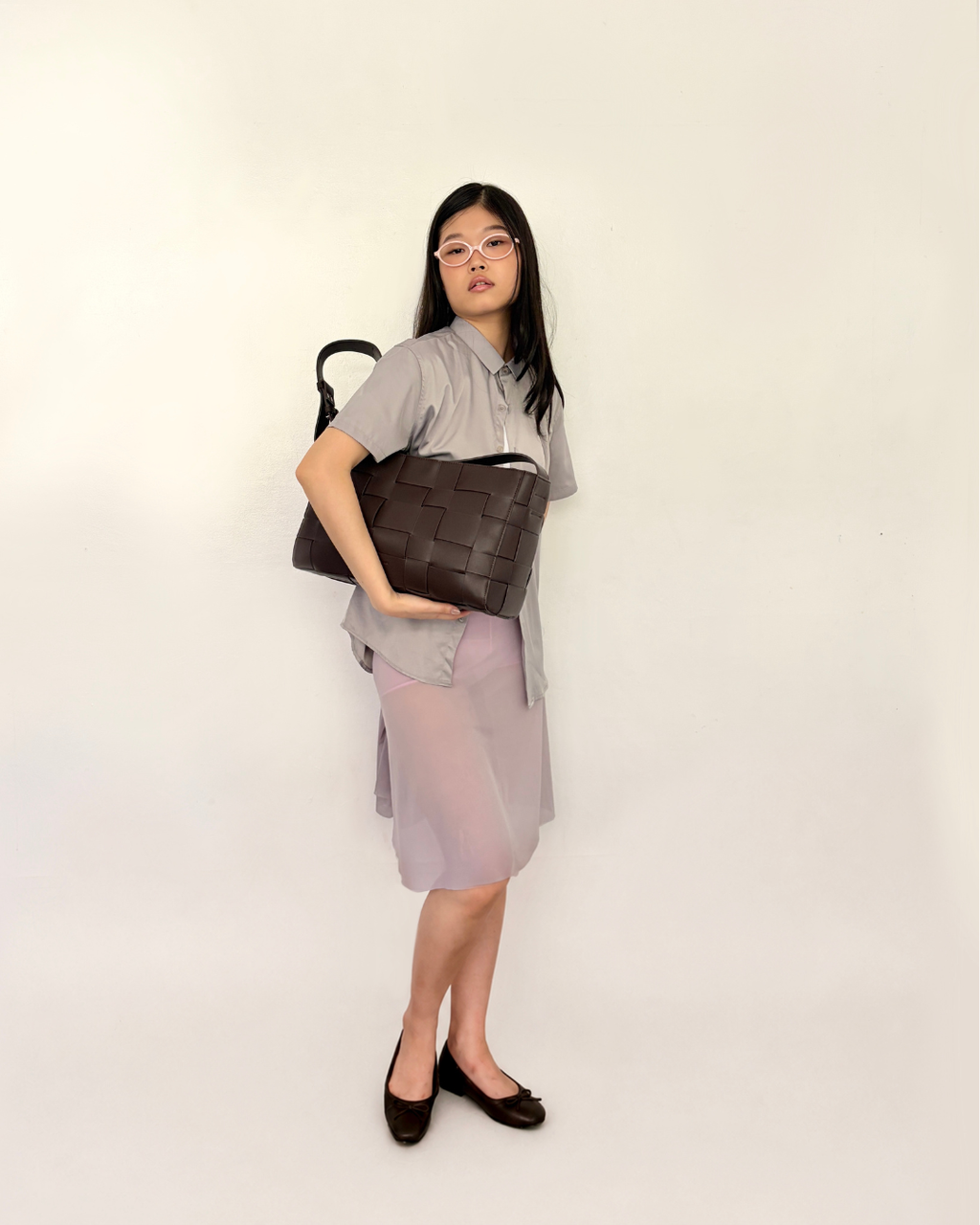 Large Woven Frame Bag in Espresso (2.0)