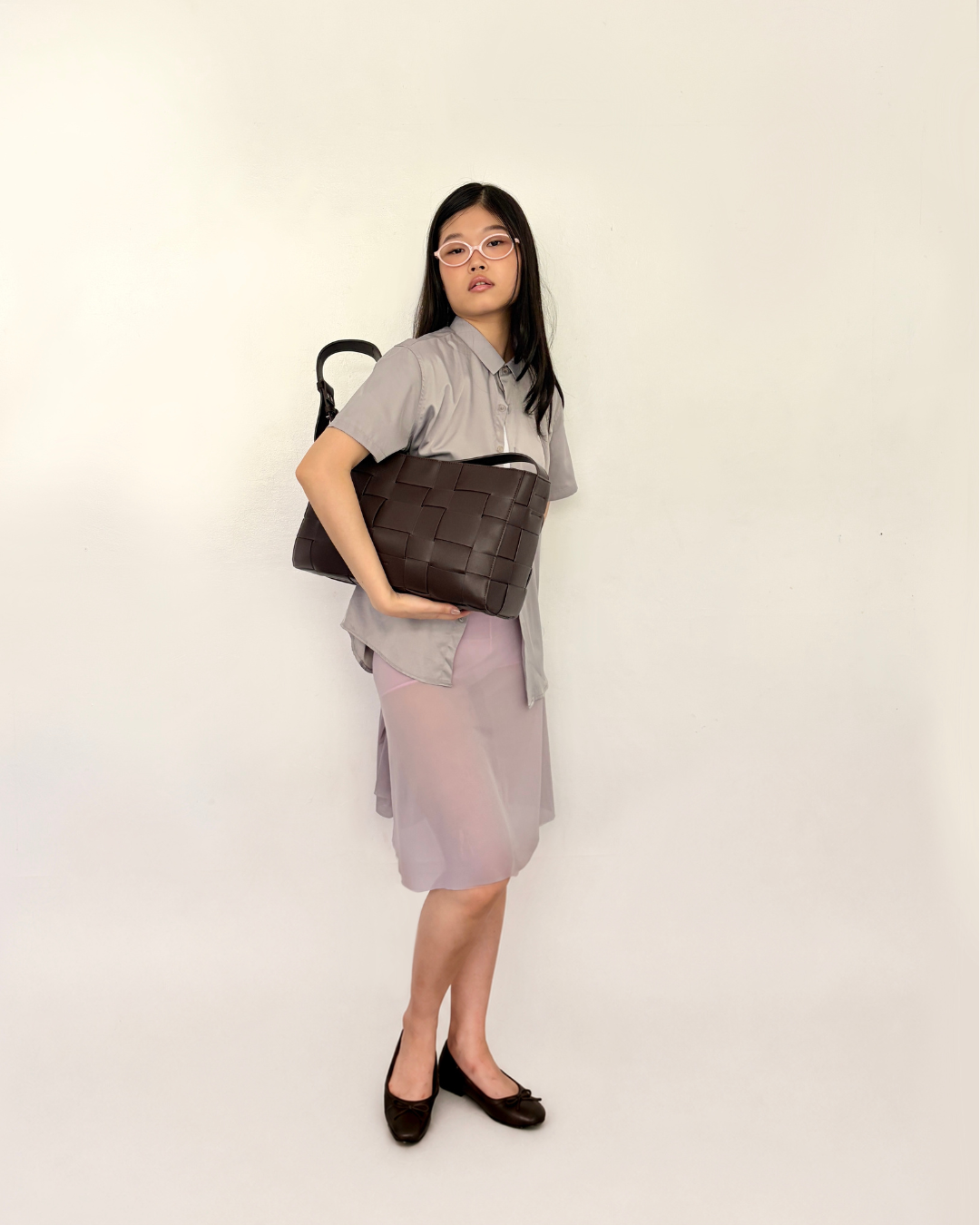Large Woven Frame Bag in Espresso (2.0)