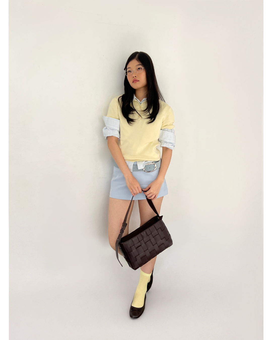 Medium Woven Frame Bag in Espresso (2.0)