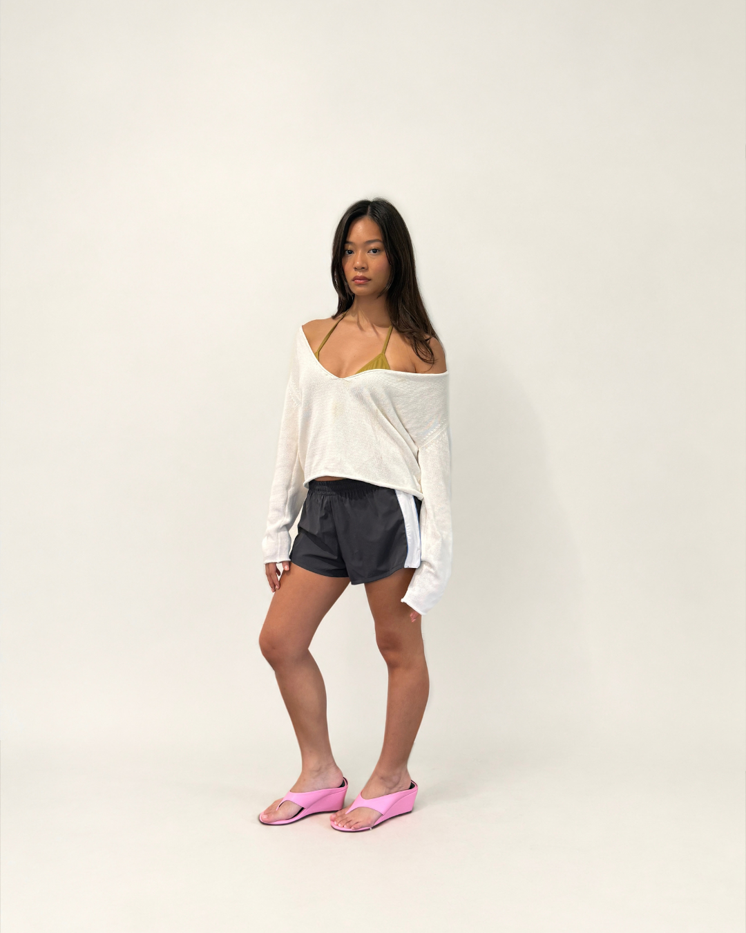 Slip Wedge in Leather Prim (2.5")