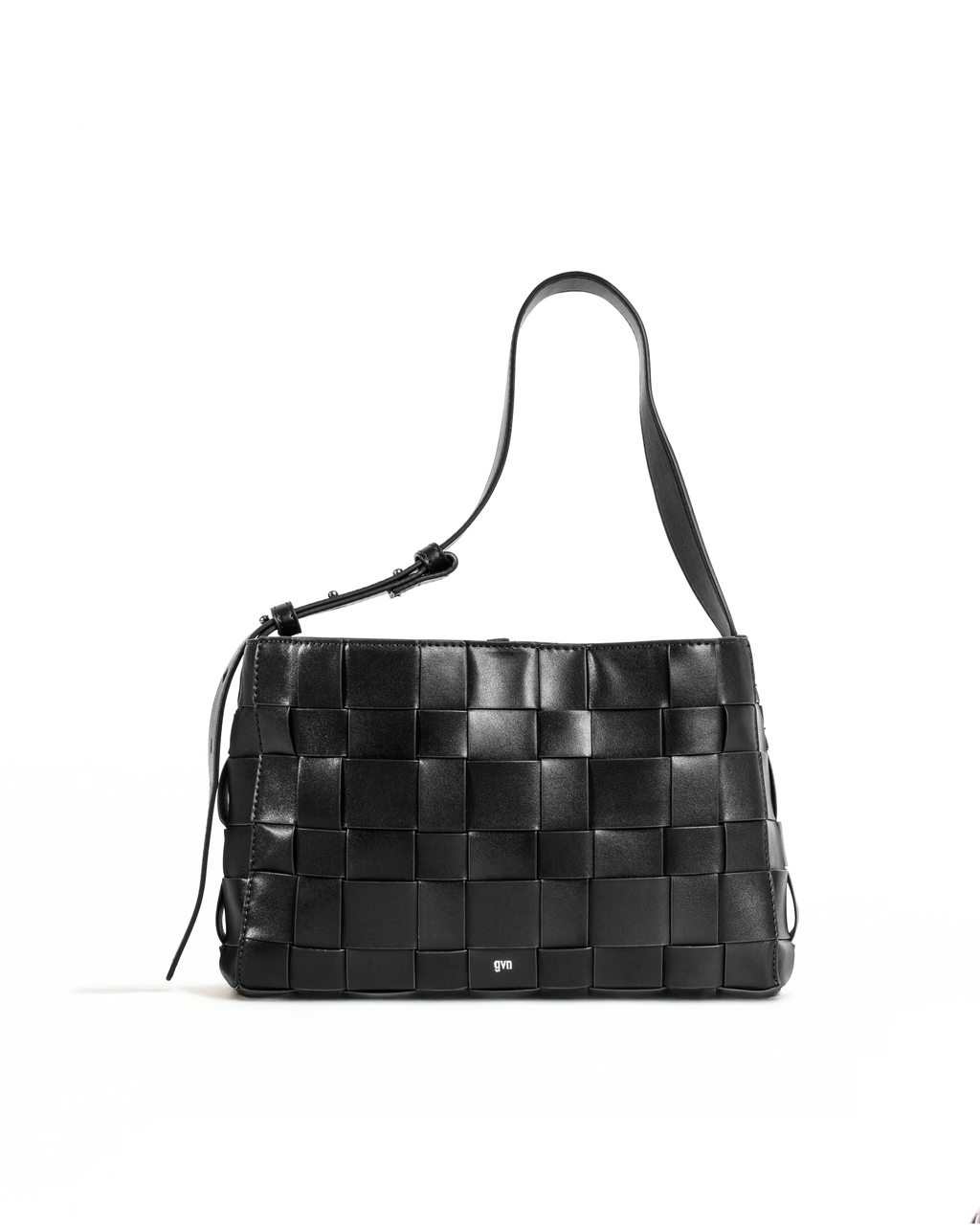 Medium Woven Frame Bag in Charcoal