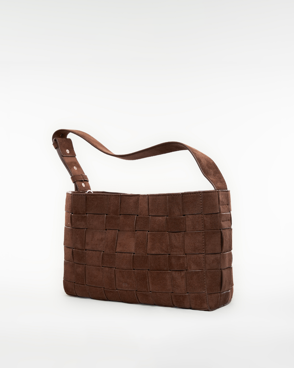Woven Frame Bag in Suede Cocoa