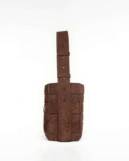 [ON HAND] Woven Frame Bag in Suede Cocoa