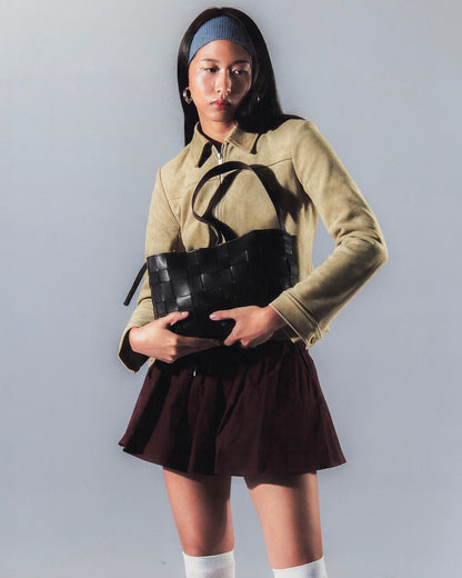 [PRE-ORDER] Woven Frame Bag in Charcoal