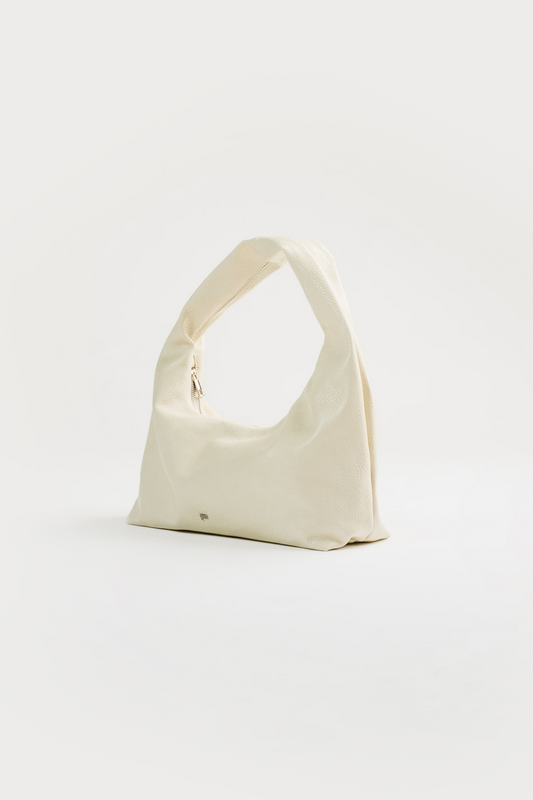 [PRE-ORDER] Medium Hobo Bag in Eggshell (Heavy Pebbled)